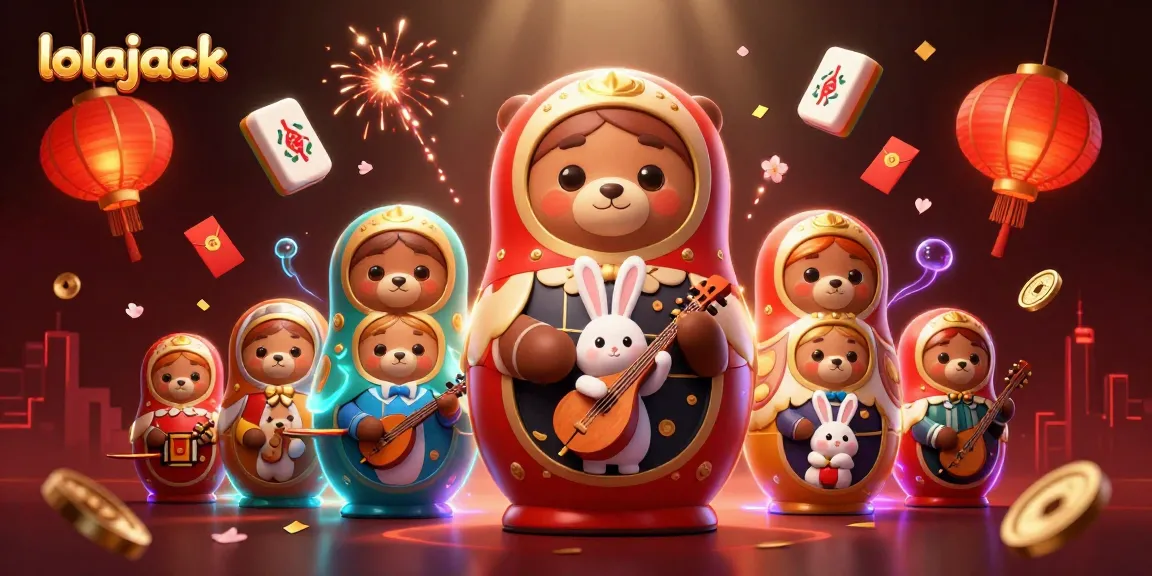 Engage with lolajack's vibrant casino world, featuring delightful bears and festive elements.