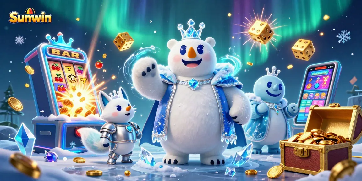 Experience the thrill with Sunwin as you plunge into the explosive jackpot excitement amid a vibrant 3D casino scene.